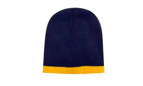 Headwear Acrylic Two Tone Roll Down Beanie X12 - 4188 Headwear Professionals